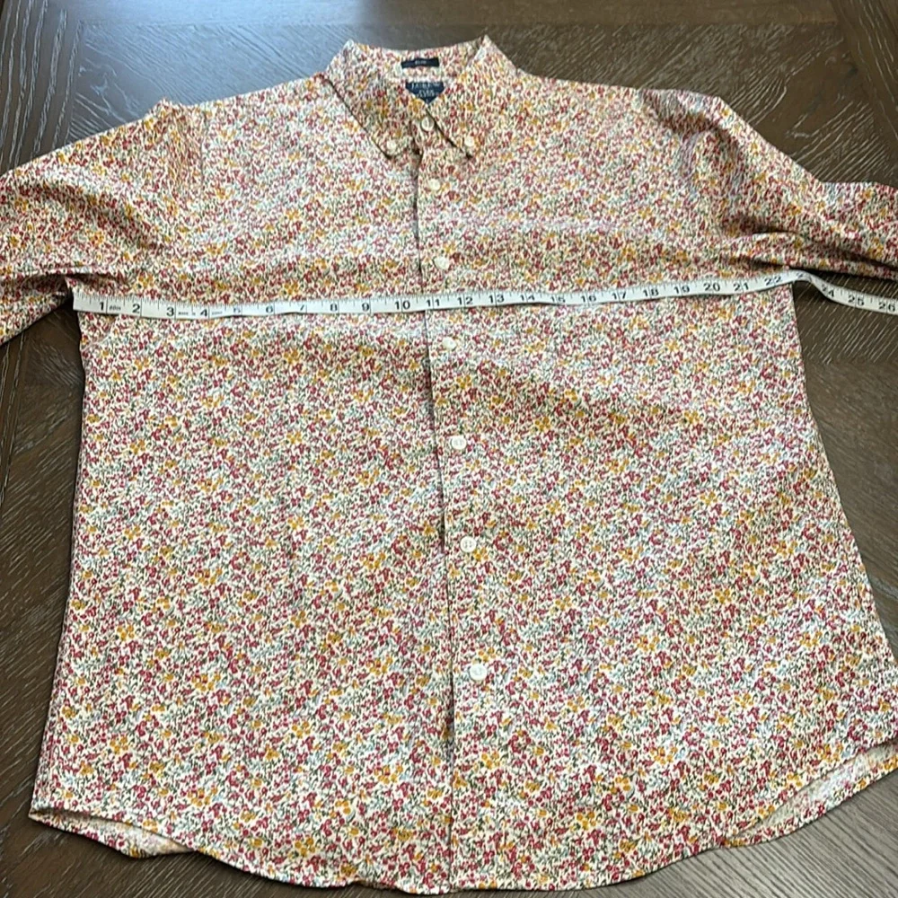 J.Crew flex wash slim floral long sleeve button-down shirt Size L